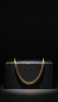 collar cadena curb baño de oro