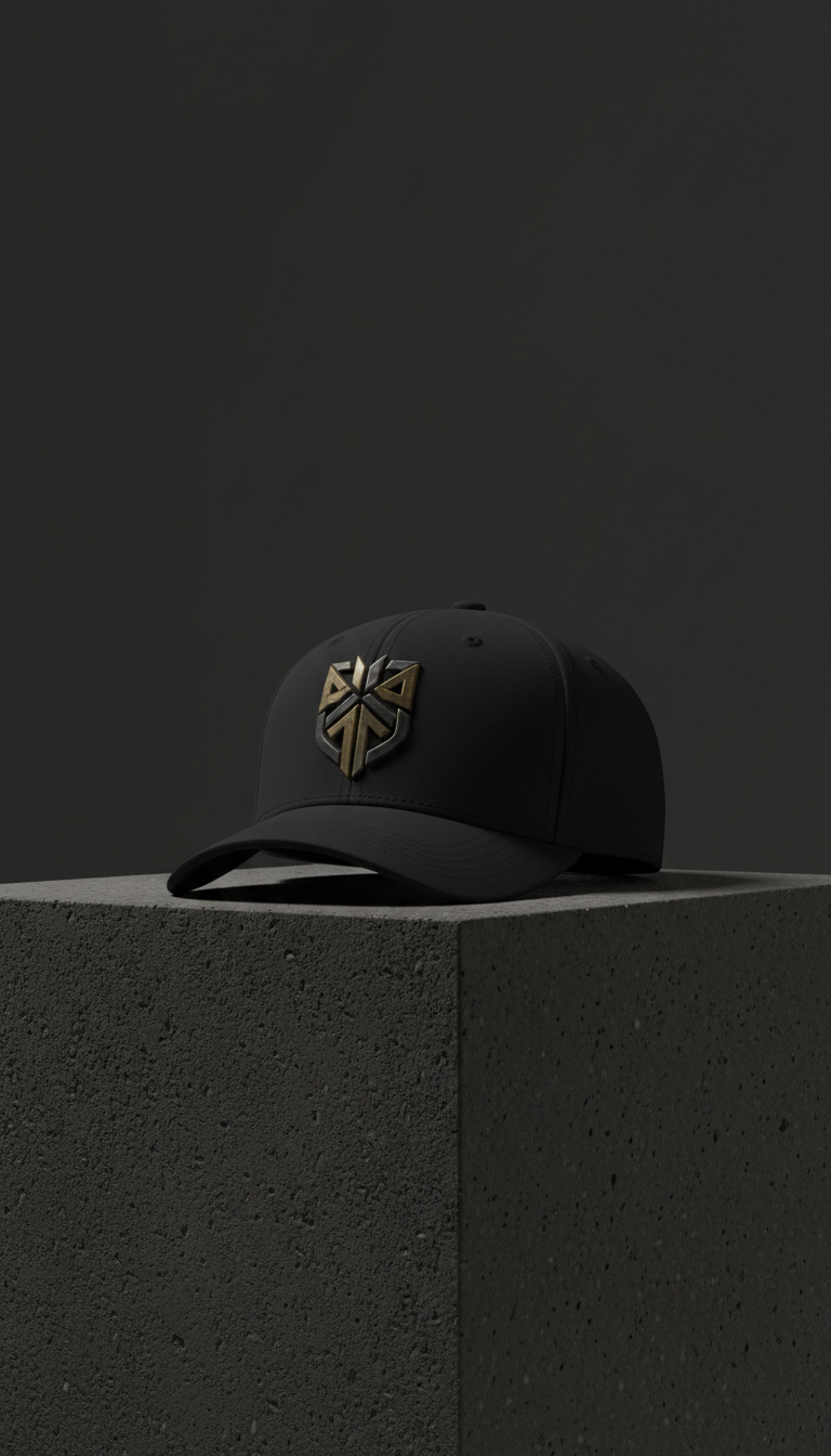 gorra snapback negra mate logo gigante