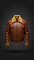 chaqueta bomber de cuero premium